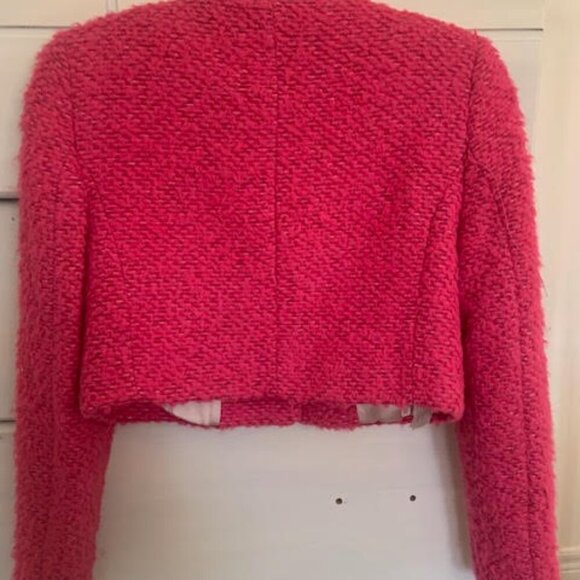 MANGO Cropped, textured jacket finished with candy  buttons  SMALL - Picture 8 of 15